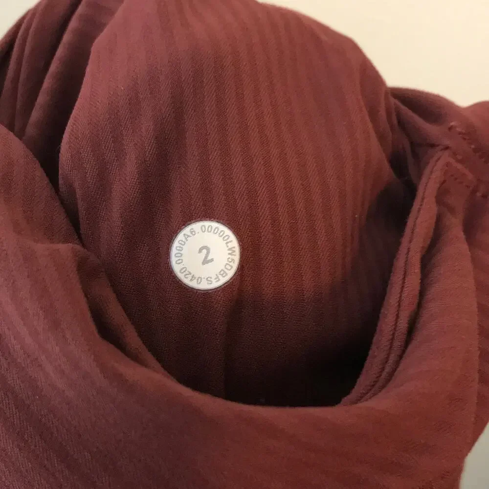 Lululemon Beyond the Studio Pant Slim High Rise Oxblood Yoga Pilates Athleisure